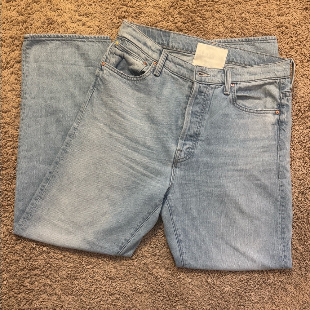 MOTHER Men's Light Blue Straight Jeans